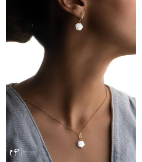 آویز رز سفید-گالری شیدا مجد