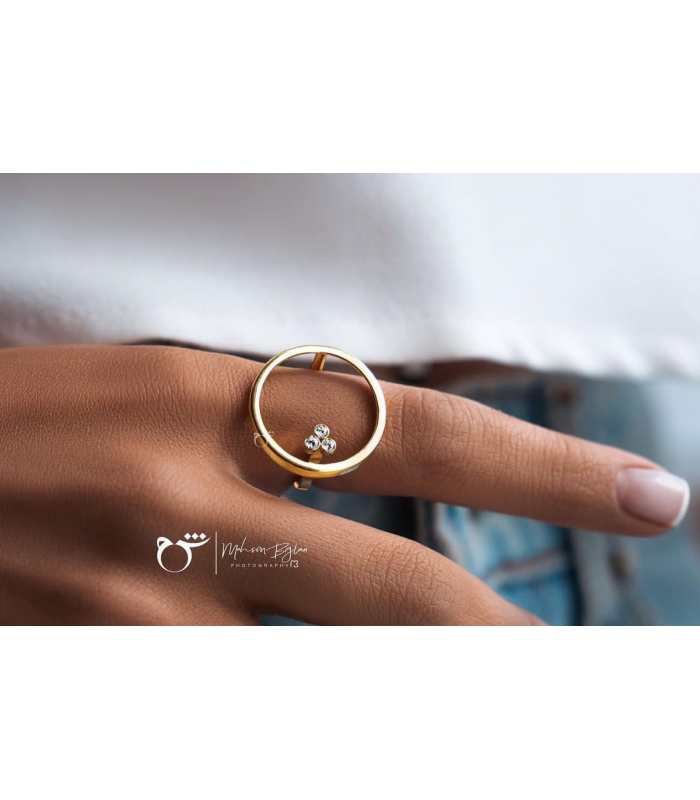 انگشتر طلا مدل دایره انگوری - گالری شیدا مجد