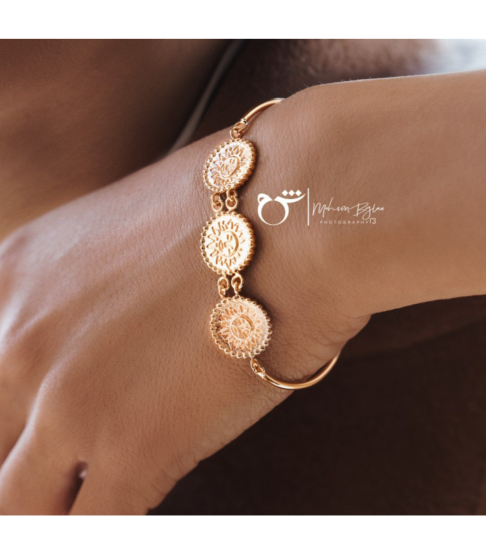 دستبند بنگل خورشید-گالری شیدا مجد