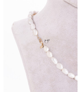 گردنبند 2 گل باروک سفید-گالری شیدا مجد