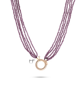 گردنبند قفل مدبر سواروسکی پوست پیازی