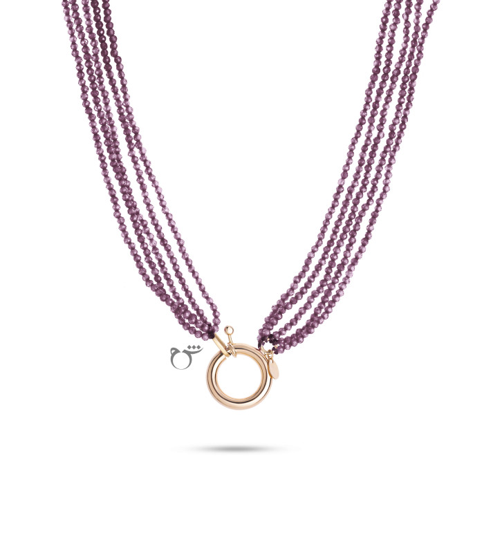 گردنبند قفل مدبر سواروسکی پوست پیازی