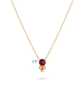 گردنبند گوارسه و نگین گارنت