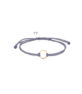 مردانه دستبند حلقه تراش نخی لمه طوسی