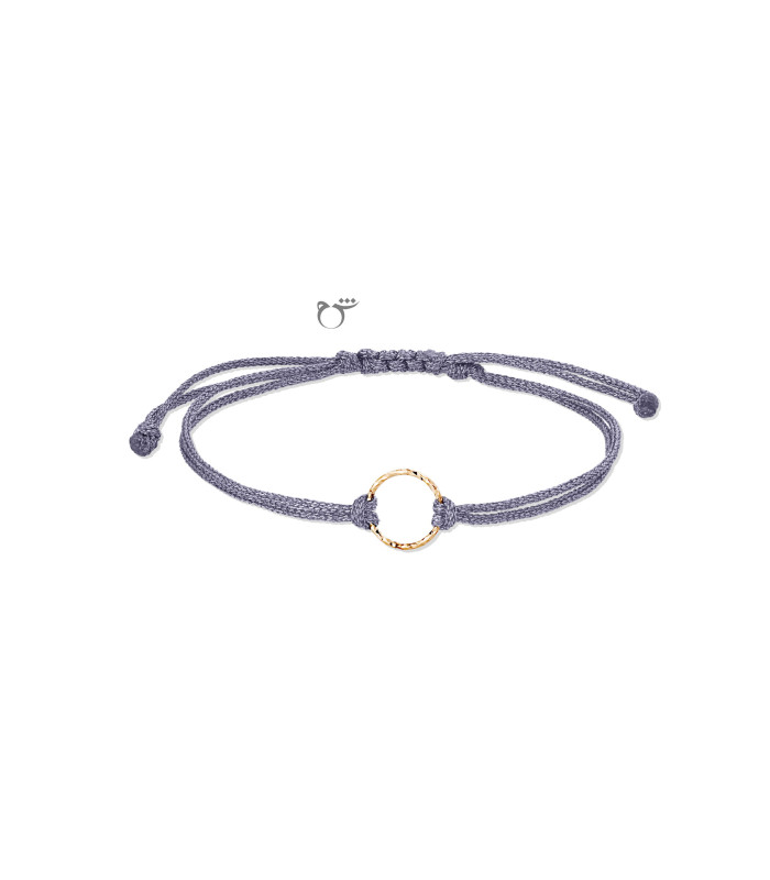 مردانه دستبند حلقه تراش نخی لمه طوسی