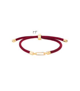 دستبند تک لینک بندی زرشکی