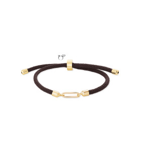 دستبند تک لینک بندی قهوه ای