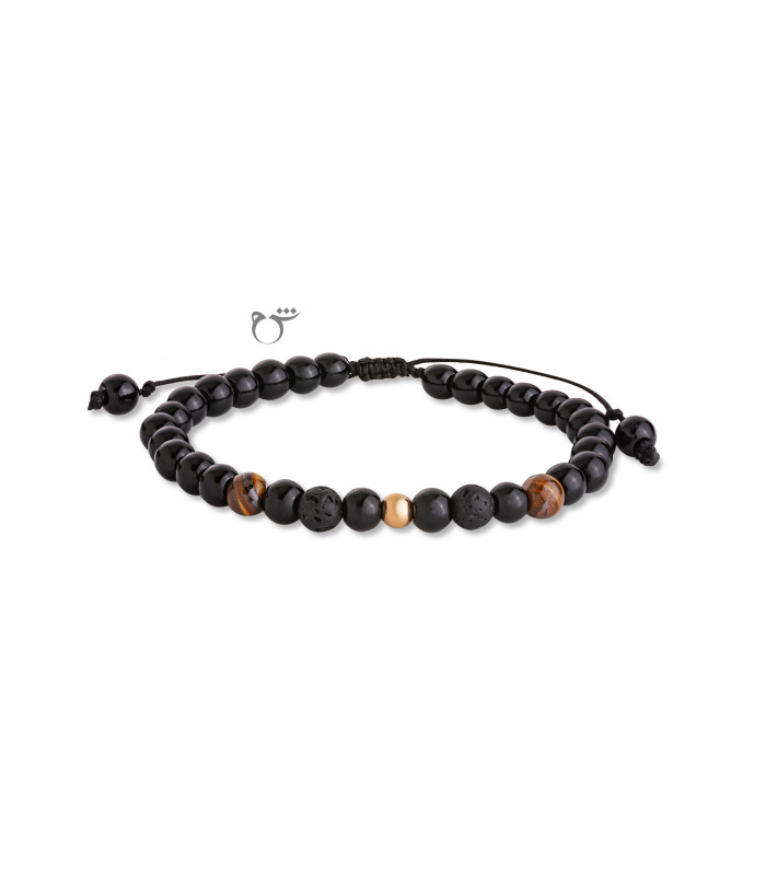 مردانه دستبند گوی سنگی براق