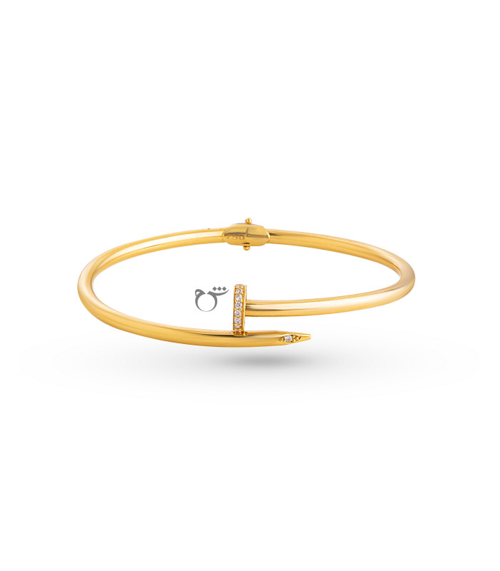 دستبند بنگل کارتیه میخ نگینی-گالری شیدا مجد