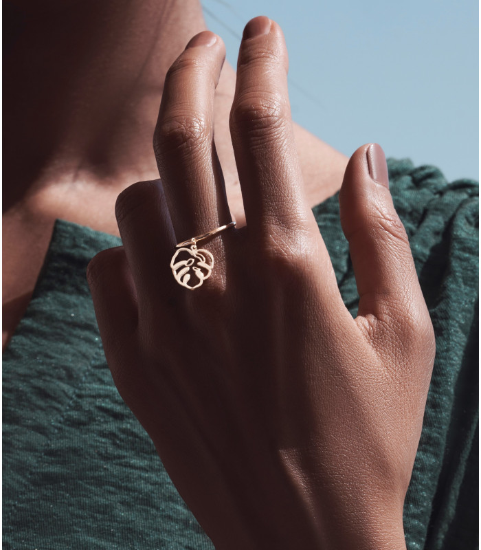 انگشتر رینگ مونسترا آویز - گالری شیدا مجد