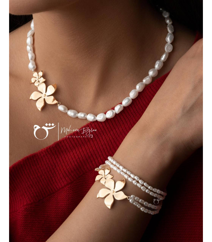 دستبند 2 گل باروک ریز-گالری شیدا مجد