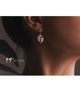 گوشواره حلقه ای طلا طرح مونسترا-گالری شیدا مجد