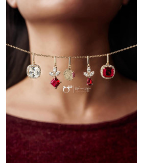 آویز سه مارکیز پرنس یاقوت سرخ-گالری شیدا مجد