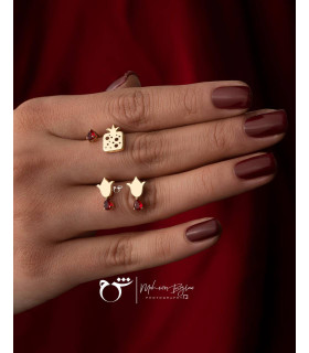 گوشواره انار و اشک گارنت ریز-گالری طلا شیدا مجد