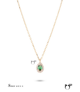 گردنبند اشک نگینی تورمالین (کوچک)