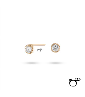 گوشواره تک نگین زیرکن