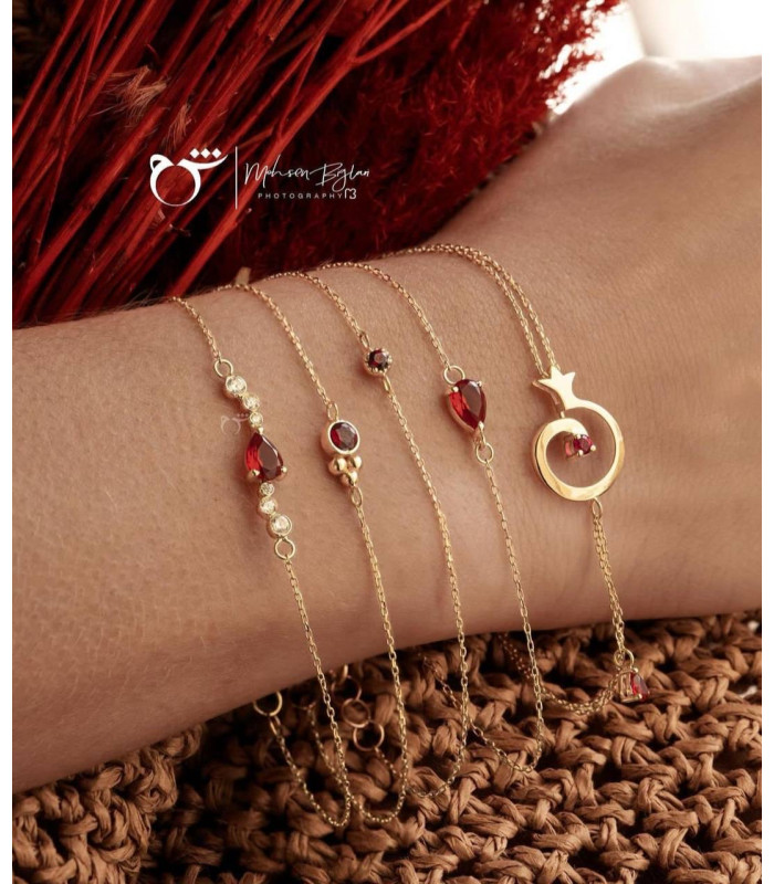 دستبند اشک گارنت-گالری شیدا مجد