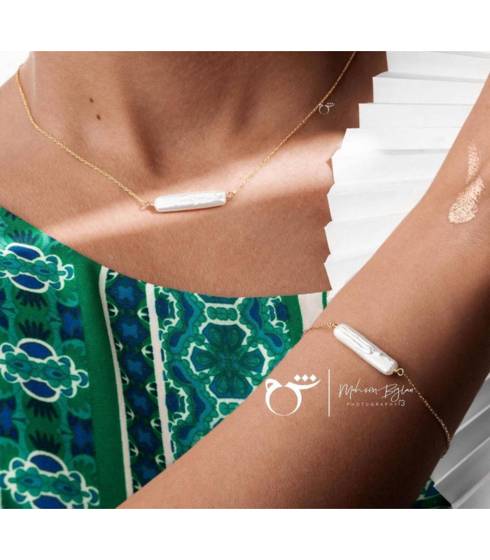 دستبند باروک کشیده زنجیری-گالری شیدا مجد