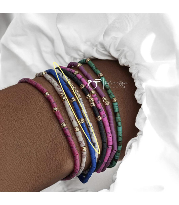 دستبند 2 البرنارد حدید آبی کاربنی-گالری شیدا مجد