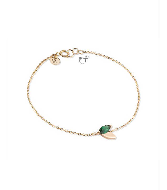 دستبند برگ تورمالین