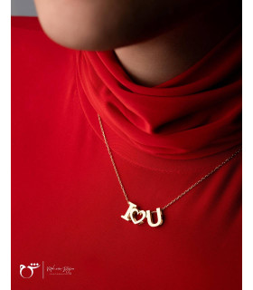 گردنبند I LOVE U- گالری شیدا مجد