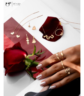 انگشتر دل نگار وارونه- گالری شیدا مجد