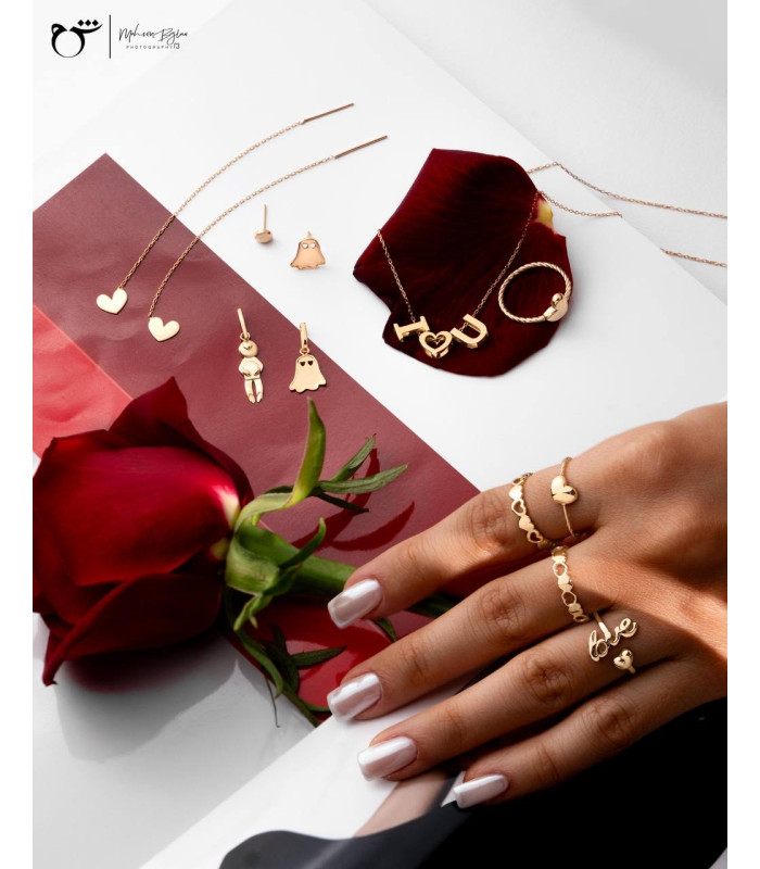 انگشتر دل نگار وارونه- گالری شیدا مجد