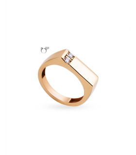 مردانه انگشتر مستطیل تک نگین