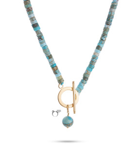 گردنبند قفل لاو و فیروزه