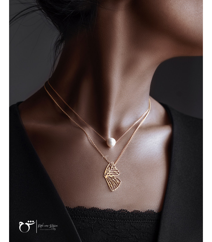 گردنبند تک مروارید-گالری شیدا مجد