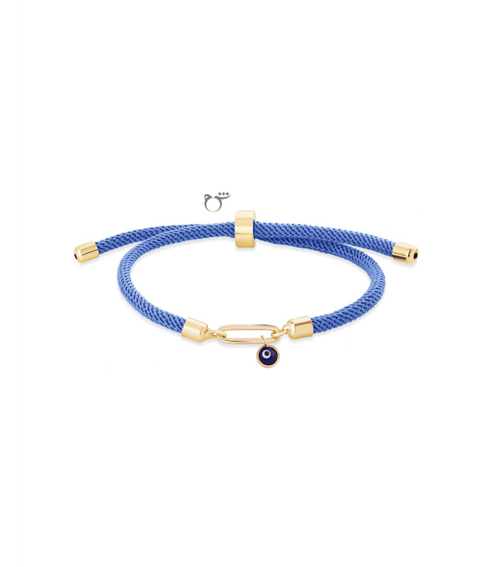 دستبند تک لینک چشم نظر بندی آبی