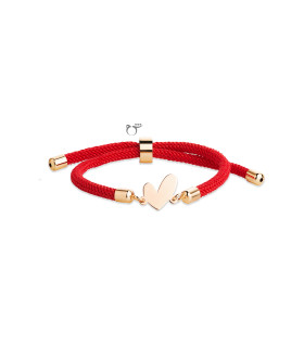 دستبند قلب توپر بندی قرمز