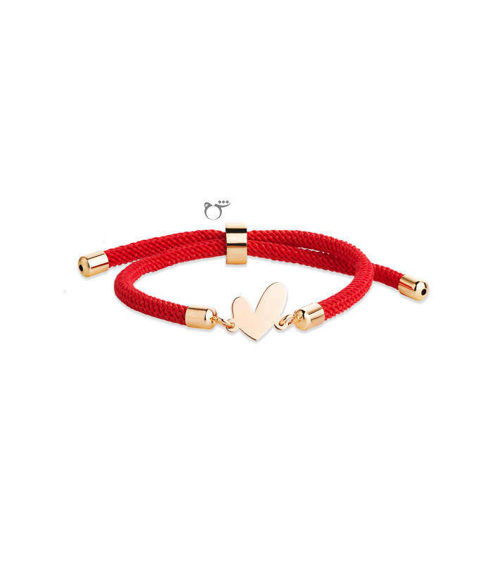 دستبند قلب توپر بندی قرمز