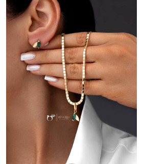 گوشواره برگ تورمالین-گالری شیدا مجد