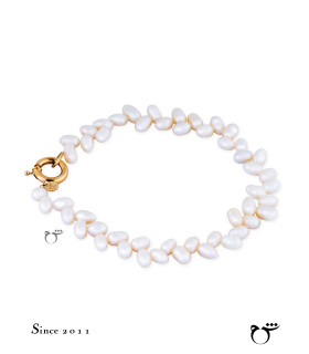 پابند طلا طرح قفل مدبر گندمی