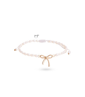 دستبند پاپیون مروارید ریز