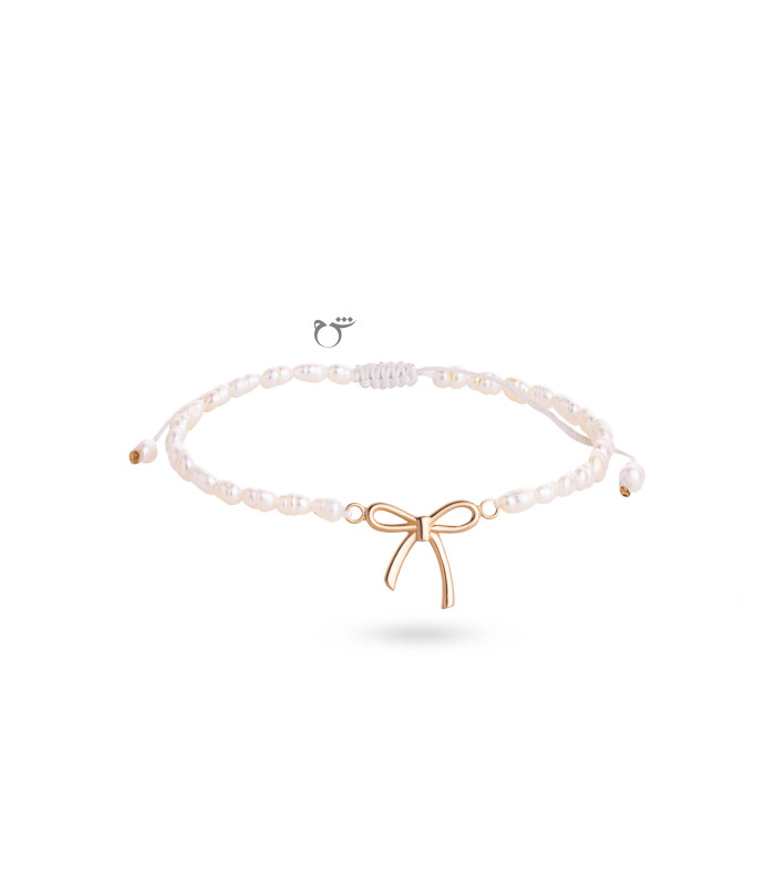 دستبند پاپیون مروارید ریز