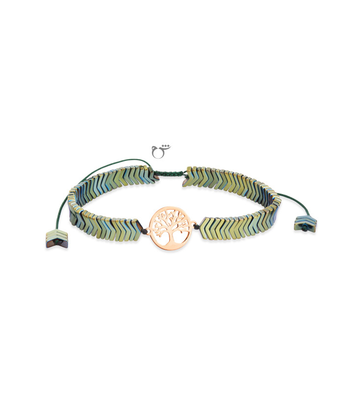 دستبند درخت زندگی حدید سبز (حدید فلشی)