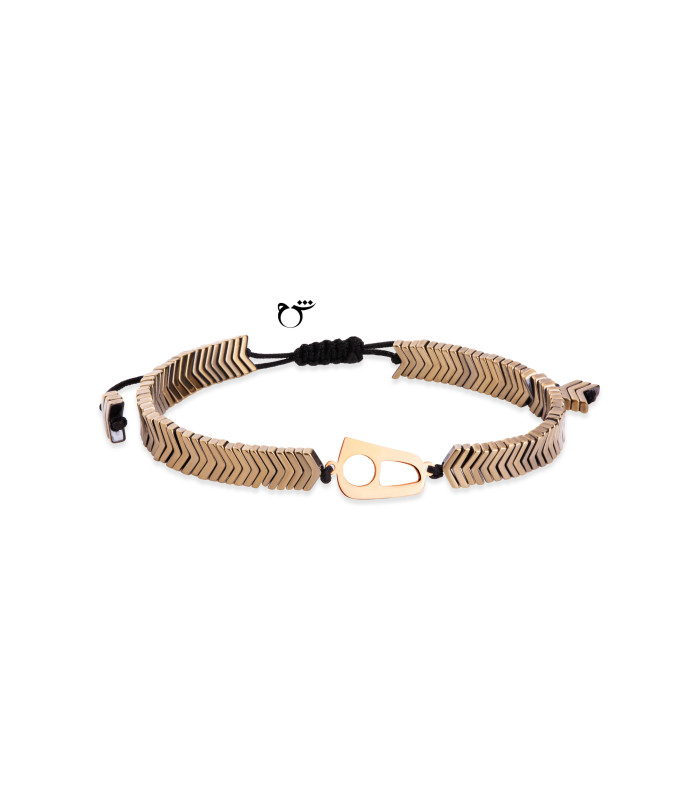 دستبند هه حدید طلایی (حدید فلشی)