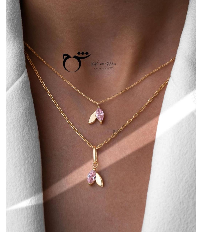 گردنبند برگ بهاری-گالری شیدا مجد