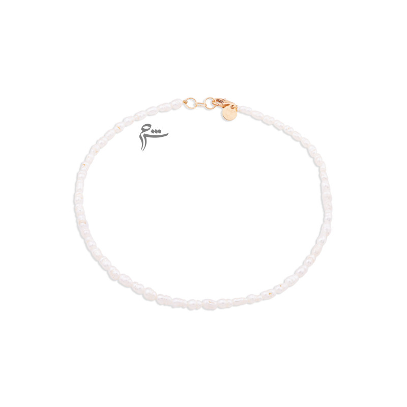 پابند طلا طرح مروارید ریز-گالری شیدا مجد