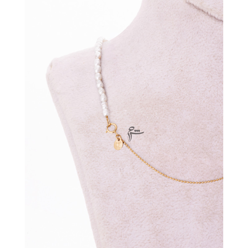 گردنبند طلا طرح پنی گوی آویز و باروک ریز-گالری شیدا مجد