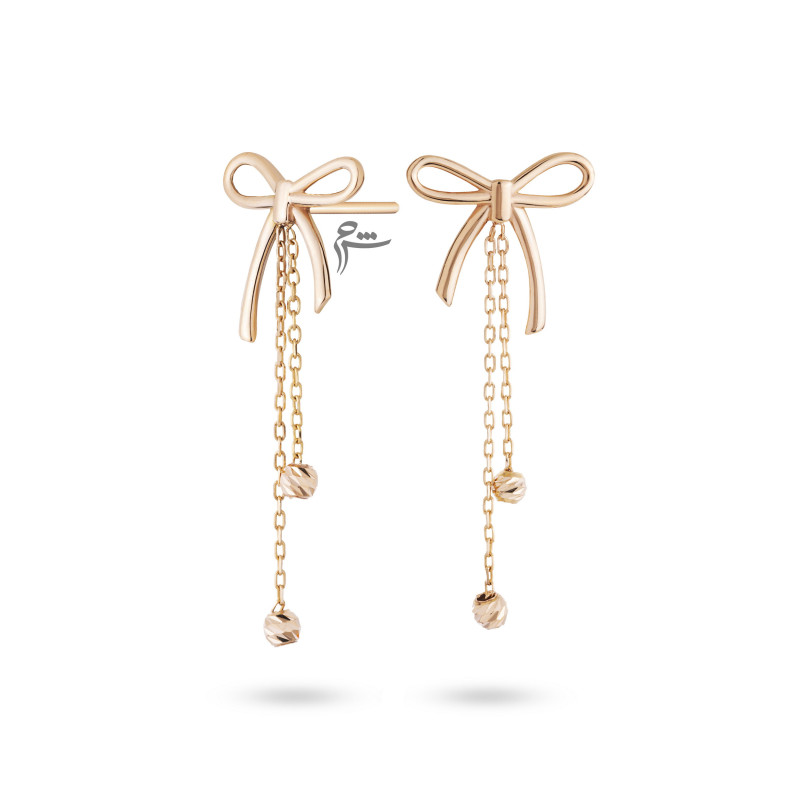 گوشواره میخی طلا طرح پاپیون و البرنارد-گالری شیدا مجد