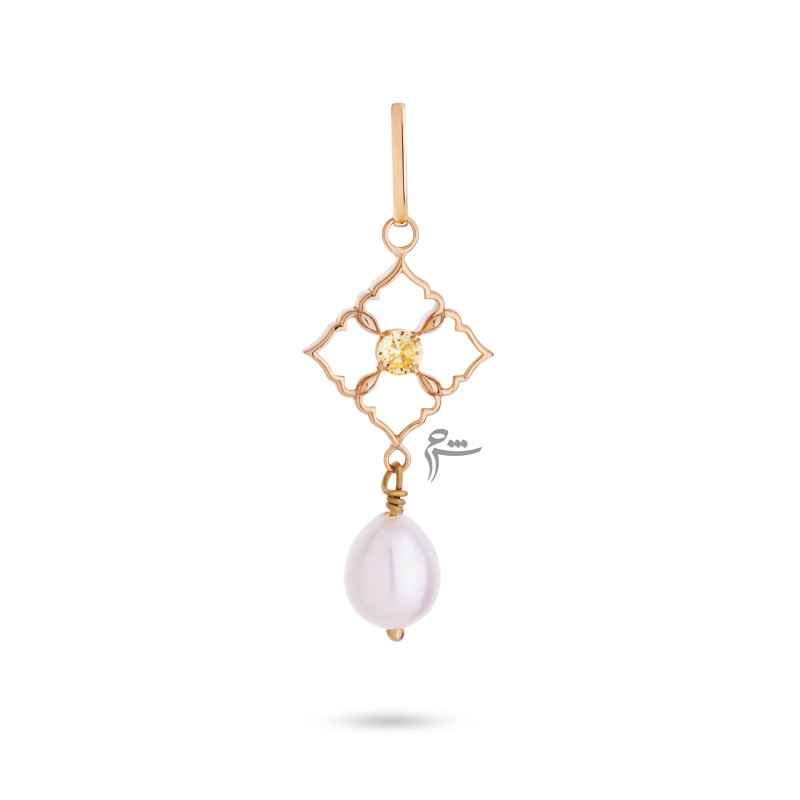 آویز طلا طرح چارماهی کهربا