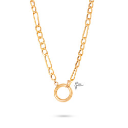 گردنبند چوکر طلا طرح فیگارو و قفل متوسط