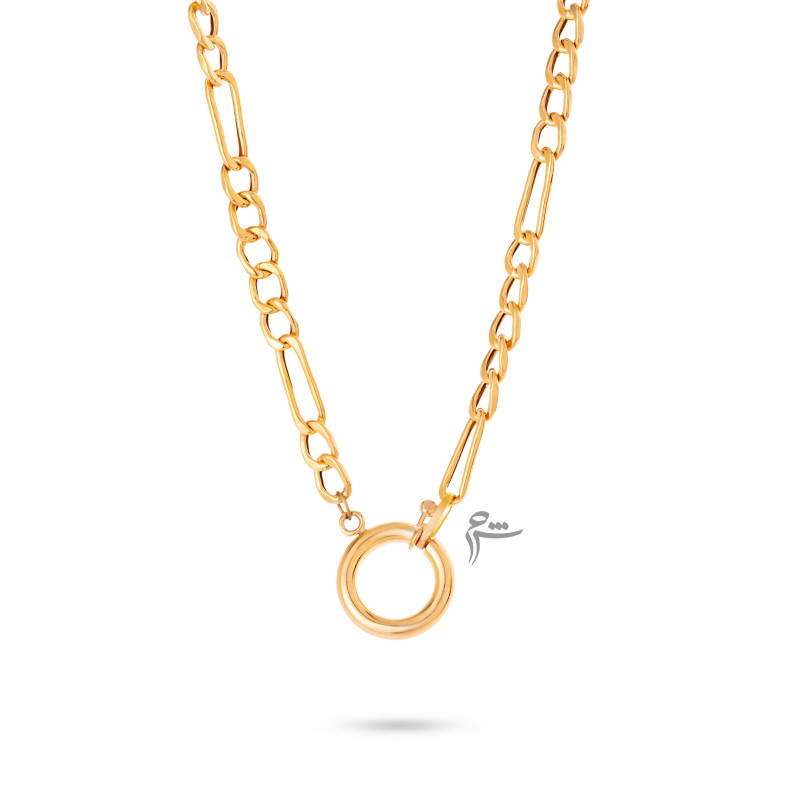 گردنبند چوکر طلا طرح فیگارو و قفل متوسط