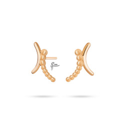 گوشواره میخی طلا طرح ضربدری گوارسه
