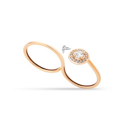 انگشتر طلا طرح دوبل تخمه 55 و 52