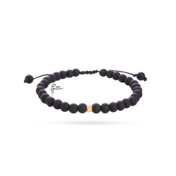 مردانه دستبند مکعب تراش اونیکس مات