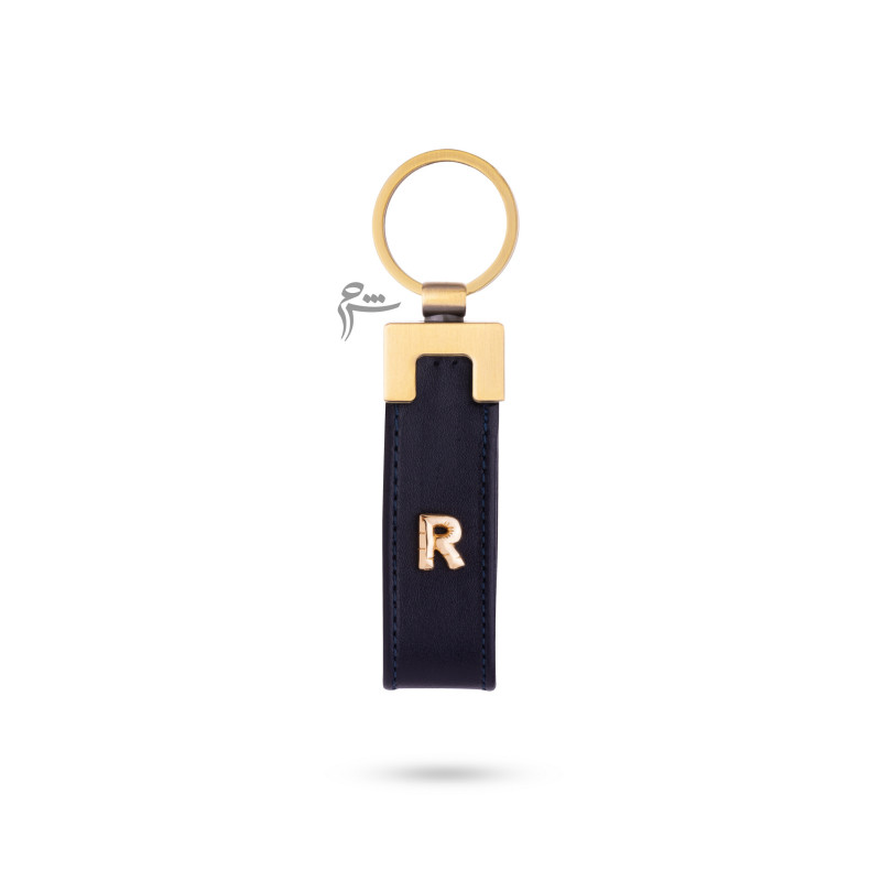 جاسوییچی حرف R بادکنکی چرم سورمه ای